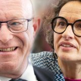 Jean-Luc Addor, conseiller national (UDC/VS) et Céline Dessimoz, députée verte et deuxième-vice présidente du Grand Conseil.